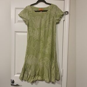 Nani Hawaii Floral Ruffled Mini Shift Dress